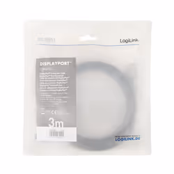LogiLink CDA0102 cavo DisplayPort 3 m Grigio, Nero - Vista aggiuntiva 3