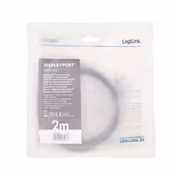 LogiLink CDA0105 cavo DisplayPort 2 m Nero, Grigio - Vista aggiuntiva 3