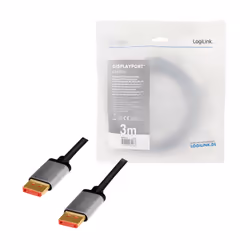 LogiLink CDA0106 cavo DisplayPort 3 m Nero, Grigio - Vista aggiuntiva 4