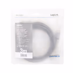 LogiLink CHA0102 cavo HDMI 3 m HDMI tipo A (Standard) Nero, Grigio - Vista aggiuntiva 3