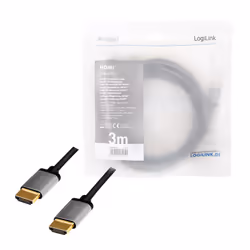 LogiLink CHA0102 cavo HDMI 3 m HDMI tipo A (Standard) Nero, Grigio - Vista aggiuntiva 4