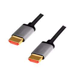 LogiLink CHA0106, 3 m, HDMI tipo A (Standard), HDMI tipo A (Standard), Compatibilità 3D, 48 Gbit/s, Nero, Grigio