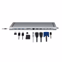 LogiLink UA0373 replicatore di porte e docking station per laptop Cablato USB 3.2 Gen 1 (3.1 Gen 1) Type-C Alluminio - Vista aggiuntiva 5