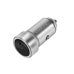 LogiLink PA0260 Caricabatterie per dispositivi mobili Smartphone, Tablet Alluminio, Argento Accendisigari Ricarica rapida Auto