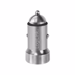 LogiLink PA0260 Caricabatterie per dispositivi mobili Smartphone, Tablet Alluminio, Argento Accendisigari Ricarica rapida Auto