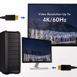 LogiLink CD0101 cavo DisplayPort 2 m Nero - Vista aggiuntiva 4