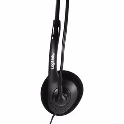 LogiLink HS0054 cuffia e auricolare Cablato A Padiglione Ufficio Nero - Vista aggiuntiva 8