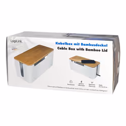 LogiLink KAB0075 - Logitech Kabelbox mit Bambus-Deckel - Vista aggiuntiva 8