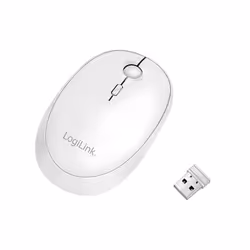 LogiLink ID0205, Ambidestro, RF senza fili + Bluetooth, 1600 DPI, Bianco