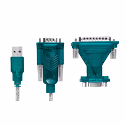 LogiLink UA0042B convertitore/ripetitore/isolatore seriale USB 2.0 RS-232 Verde, Trasparente