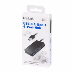 LogiLink UA0396 hub & concentrateur USB 3.2 Gen 1 (3.1 Gen 1) Type-A 5000 Mbit/s Noir - Vista aggiuntiva 5