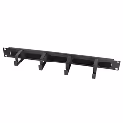 LogiLink OR106B, Pannello di gestione del cavo, Nero, Acciaio, 1U, 80 mm, 4825 mm