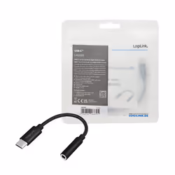LogiLink UA0398 cavo audio 0,13 m 3.5mm TRRS USB tipo-C Nero - Vista aggiuntiva 7