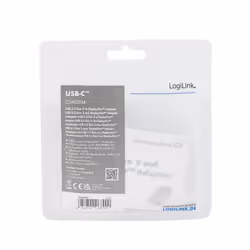 LogiLink CUA0204 adattatore per inversione del genere dei cavi USB-C DisplayPort Nero, Grigio - Vista aggiuntiva 4