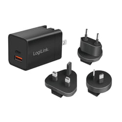 LogiLink PA0301 Caricabatterie per dispositivi mobili Universale Nero AC Ricarica rapida Interno