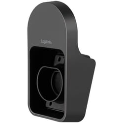 Logilink - Supporto da parete universale per cavo di ricarica auto standard europeo, carico massimo = 10 kg, colore: Nero