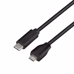 LogiLink CU0197, 1 m, USB C, Micro-USB B, USB 2.0, 0,48 Gbit/s, Nero