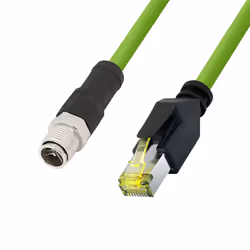 LogiLink CQM035S, 1 m, Cat6a, S/FTP (S-STP), RJ-45, M12, Verde