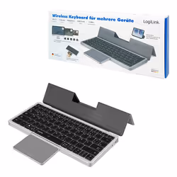 LogiLink ID0214 tastiera Casa/ufficio Bluetooth QWERTZ Tedesco Grigio - Vista aggiuntiva 6