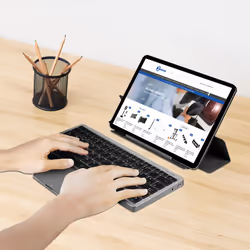 LogiLink ID0214 tastiera Casa/ufficio Bluetooth QWERTZ Tedesco Grigio - Vista aggiuntiva 8