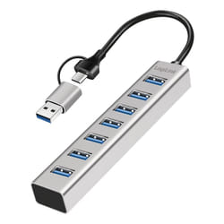 LogiLink UA0441 hub di interfaccia USB 3.2 Gen 1 (3.1 Gen 1) Type-A + Type-C 5000 Mbit/s Grigio