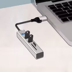 LogiLink UA0445 hub di interfaccia USB 3.2 Gen 1 (3.1 Gen 1) Type-A + Type-C 5000 Mbit/s Grigio - Vista aggiuntiva 4