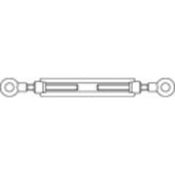 Toolcraft - 136611 Tenditore occhiello - occhiello M8 Acciaio galvanizzato zinco din 1480 1 pz.