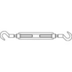 Toolcraft - 136620 Tenditore gancio - gancio M10 Acciaio galvanizzato zinco din 1480 1 pz.