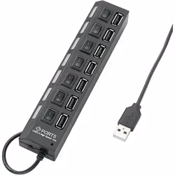 Renkforce RF-4847589, USB 2.0, USB 2.0, 480 Mbit/s, Nero, status, 0,53 m