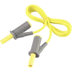 Voltcraft - MSB-501 Puntali di sicurezza Spina a banana 4 mm Spina a banana 4 mm 1.00 m Giallo 1 pz.
