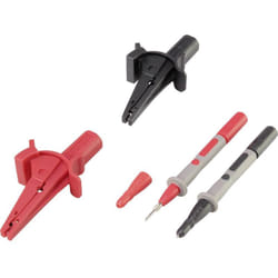 Voltcraft - Kit morsetti a coccodrillo Presa 4mm cat iii 1000 v, cat iv 600 v Nero, Rosso MSS-103