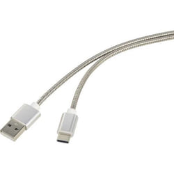 Renkforce RF-4888671 cavo USB USB 2.0 1 m USB A USB C Acciaio inox