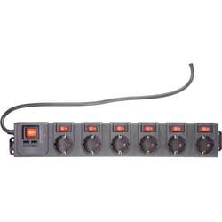 Renkforce - RF-3313344 Multipresa con protezione da sovratensioni Nero Schuko 1 pz.