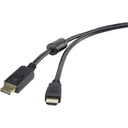 Renkforce RF-3301522 cavo e adattatore video 1 m HDMI tipo A (Standard) DisplayPort Nero