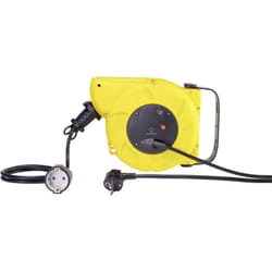 RF-3349118 Avvolgicavo da parete 9.00 m Nero Spina schuko angolata - Renkforce
