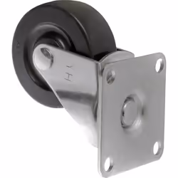 Toolcraft TO-5137884 ruota per mobili Nero, Metallico 50 kg Gomma 5 cm 1 pz - Vista aggiuntiva 3