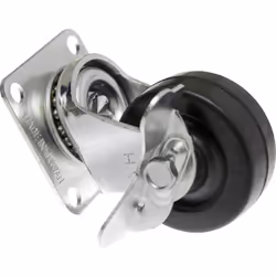 Toolcraft TO-5137887 ruota per mobili Nero, Metallico 50 kg Gomma 5 cm 1 pz