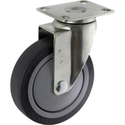 Toolcraft TO-5137917 ruota per mobili Nero, Metallico 65 kg Elastomero Termoplastico (TPE) 10 cm