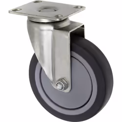 Toolcraft TO-5137917 ruota per mobili Nero, Metallico 65 kg Elastomero Termoplastico (TPE) 10 cm