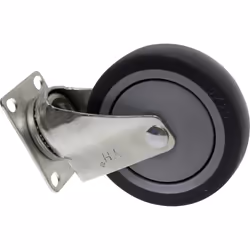 Toolcraft TO-5137917 ruota per mobili Nero, Metallico 65 kg Elastomero Termoplastico (TPE) 10 cm