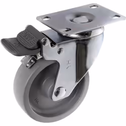Toolcraft TO-5137938 ruota per mobili Nero, Metallico 125 kg Polipropilene (PP) 10 cm 1 pz