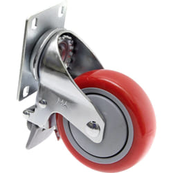 Toolcraft TO-5137956 ruota per mobili Metallico, Rosso 125 kg 10 cm 1 pz