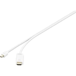 Renkforce RF-3697526 cavo e adattatore video 3 m Mini DisplayPort HDMI Bianco