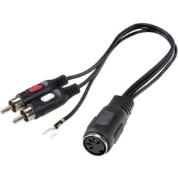 Speaka Professional - SP-7869832 rca / Attacco din Audio Adattatore a y [1x Presa din 5 poli - 2x Spina rca] Nero