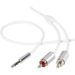 SpeaKa Professional SP-7870088 cavo audio 0,8 m 2 x RCA 3.5mm Bianco