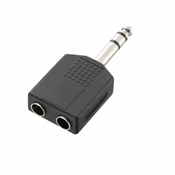 SpeaKa Professional SP-7870192, Splitter per cavo, Nero, Maschio/Femmina, 6.35 mm, 2x 6.35 mm