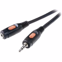 SpeaKa Professional SP-7870224, 3.5mm, Maschio, 3.5mm, Femmina, 2,5 m, Nero