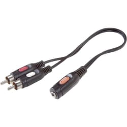 SpeaKa Professional SP-7870256 cavo audio 1,5 m 2 x RCA 3.5mm Nero