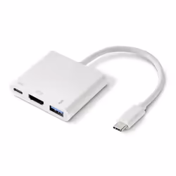 Renkforce RF-4366444, USB 3.2 Gen 1 (3.1 Gen 1) Type-C, Bianco, HDMI, USB 3.2 Gen 1 (3.1 Gen 1) Type-A, USB 3.2 Gen 1 (3.1 Ge ...