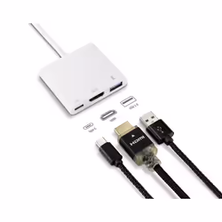 Renkforce RF-4366444 replicatore di porte e docking station per laptop USB 3.2 Gen 1 (3.1 Gen 1) Type-C Bianco